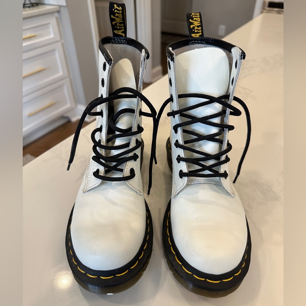 Dr. Martens White Boots Size 7